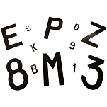 Euromarine 121119 K Пластиковые наклейки с буквами Коричневый Black 120 mm