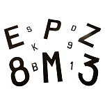 Euromarine 120128 T Пластиковые наклейки с буквами Белая White 120 mm