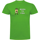 Kruskis CA65500383K150 Футболка с коротким рукавом Born To Fish Зеленый Green L