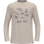 Odlo 554622-10697-M Базовый слой с длинным рукавом Merino 200 Tourist Бежевый Silver Cloud M