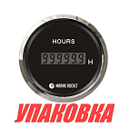 Счетчик моточасов цифровой 0-99999, 9 ч., черный циферблат, нержавеющий ободок, д. 52 мм, Marine Rocket (упаковка из 20 шт.) HMD0003BSMR_pkg_20