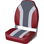 Wise seating 144-8WD1062LS933 High Back Fold Down Сиденье Фишгин Серый Red / Gray / Charcoal