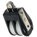 Talamex 65432510 Стандартный двойной блок с неподвижным кольцом Hye Black / White 10 mm