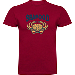 Kruskis CA655004116C066 Футболка с коротким рукавом Seafood Crab Красный Dark Red XL
