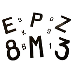 Euromarine 121130 V Пластиковые наклейки с буквами  Black 120 mm