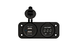 USB Port, 4.8 A with integr. Voltmeter 29122-bvs