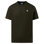 North sails 692970-0440-S Футболка с коротким рукавом Basic Bollo Коричневый Forest Green S