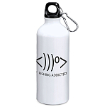 Kruskis MD4049S101S008 Simply Fishing Addicted 800ml Алюминиевая бутылка Бесцветный White