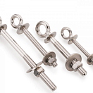 BLUE WAVE 370850 V4A Рым-болт, шайба и гайка / Диаметр резьбы: M8; Длина: 50 мм