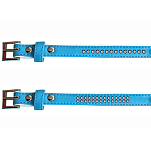 Freedog FD4000354 Кожзаменитель Collar С бриллиантами Голубой Blue 25 mm x 55 cm