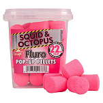Dynamite baits 34DBDY872 Squid & Octopus Pop-Up Pellets Розовый Pink Fluro 22 mm 