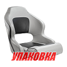 Кресло с болстером Delux Sport Flip Up, обивка угольный/серый винил (упаковка из 8 шт.) Marine Rocket 12182CG-MR_pkg_8