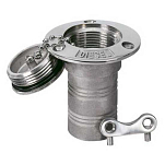 Plastimo 48747 Бензиновый наполнитель палубы из нержавеющей стали Silver 38 mm