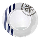 Купить Couleurmer 5280480 Marina Плоская тарелка  White / Blue 250 mm 7ft.ru в интернет магазине Семь Футов