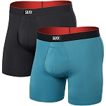 SAXX Underwear SXPP2MS-HFB-XXL Боксёр Multi-Sport Mesh Brief Fly 2 Единицы Hydro Blue / Faded Black 2XL