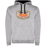 Kruskis SU1067065802C075 Толстовка с капюшоном Fresh Crab Two-Colour Серый Heather Grey / Black 3XL