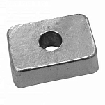 Tecnoseal 2626337 4-9.9HP 4T Маленький анод из цинковой пластины  Silver 19 x 27 x 8 mm 