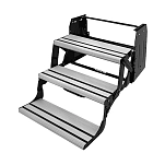 Lippert 804-432696 3-ступенчатая ручная лестница Серебристый Black