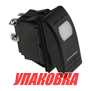 Переключатель двухпозиционный (ON)-OFF 12 В/16А 3Р с подсветкой без фиксации 1 положения (упаковка из 25 шт.) AES.Co AES111853M_pkg_25