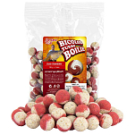 Benzar mix 98017101 Turbo Bicolor 250g Крабово-клубничный бойл White / Red 20 mm