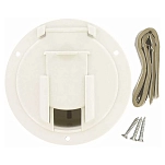 Valterra 800-A102137VP Средний круглый кабельный люк Серебристый White 11.68 x 6.60 cm