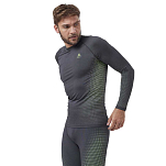 Odlo 196192-10826-L Базовый слой с длинным рукавом Performance Warm Eco Черный Odlo Graphite Grey / Lounge Lizard L