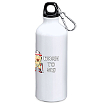 Kruskis MD4049S101K151 Born To Ski 800ml Алюминиевая бутылка Бесцветный White
