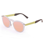 Ocean sunglasses 21.25 поляризованные солнцезащитные очки Ibiza Pink Mirror Transparent White / Metal Gold Temple/CAT2