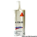 Sika ADEKIT A236-25 ad. bicomponente nero 400 ml, 65.289.41