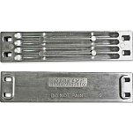 Martyr anodes 194-CM6AW4525100A Yamaha CM6E54537101 Счетчик вращающегося анода Skeg Серебристый Grey
