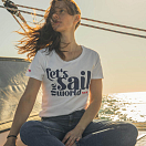 SVB Женская футболка «Давай отправимся под парусом по миру» / белая / Размер одежды: XL