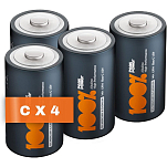 Gp batteries GD123 Peakpower C Battery 4 Щелочная батарея 4 единицы Серебристый Multicolor