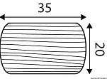 Teak hand/guardrail profile 71.034.00