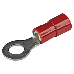 Seachoice 50-60831 Кольцевая клемма с нейлоновой изоляцией 22-18 AWG 25 Единицы Красный Red 10 