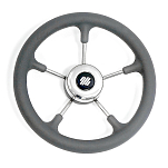 Рулевое колесо Ultraflex V52G 40632S Ø320x73мм рукоятка из серого полиуретана со спицами из нержавеющей стали