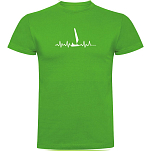 Kruskis CA65500383S176 Футболка с коротким рукавом Sailing Heartbeat Зеленый Green L