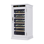 Винный шкаф однозонный отдельностоящий Libhof Noblest NR-69 White 700х650х1330мм на 69 бутылок из американского дуба белый с белой подсветкой