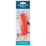 Kinetic F132-244-053 Sabiki Makk 10 Eels Красный  White Pearl Glitter