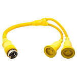 Hubbell 36-HBL64CM57 Адаптер розетки с гнездом на вилку Y Yellow