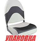 Кресло складное мягкое PREMIUM WAVE, цвет белый/черный (упаковка из 4 шт.) Springfield 1062089_pkg_4