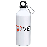 Kruskis MD4049S101K127 Love 800ml Алюминиевая бутылка Бесцветный White