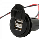 Питание USB-разъем с двумя разъемами