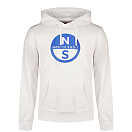 Купить North sails 691223-0101-S Толстовка с капюшоном Basic Logo Белая White S 7ft.ru в интернет магазине Семь Футов