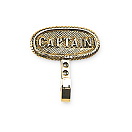 Купить Крючок-вешалка с надписью "Captain" Foresti & Suardi QUIN086 80x90мм из полированной латуни 7ft.ru в интернет магазине Семь Футов