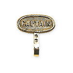 Крючок-вешалка с надписью "Captain" Foresti & Suardi QUIN086 80x90мм из полированной латуни