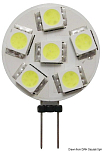 Лампочка светодиодная с боковым креплением G4 12-24В 1.2Вт 6-светодиодов, Osculati 14.450.05