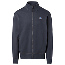 Купить North sails 691256-0952-XS Толстовка на молнии Logo Голубой Asphalt XS 7ft.ru в интернет магазине Семь Футов