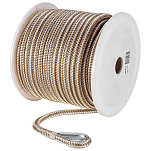 Seachoice 50-42331 Nylon Анкерная веревка с двойной оплеткой 45.7 m Золотистый Gold / White 3/8´´ 