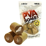 Carp expert 97100-515 Земляной миндаль XL Bomb PVA bag Мёд 150g Multicolour 40 x 60 mm