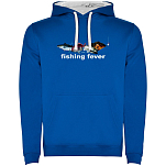 Kruskis SU1067010501K034 Толстовка с капюшоном Fishing Fever Two-Colour Голубой Royal Blue / White S